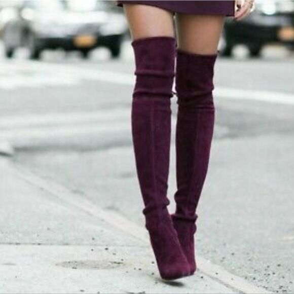 A NEW DAY OVER THE KNEE LENGTH ROUND TOE ZIP CLOSURE HIGH HEEL STILETTOS BOOT - Picture 1 of 14